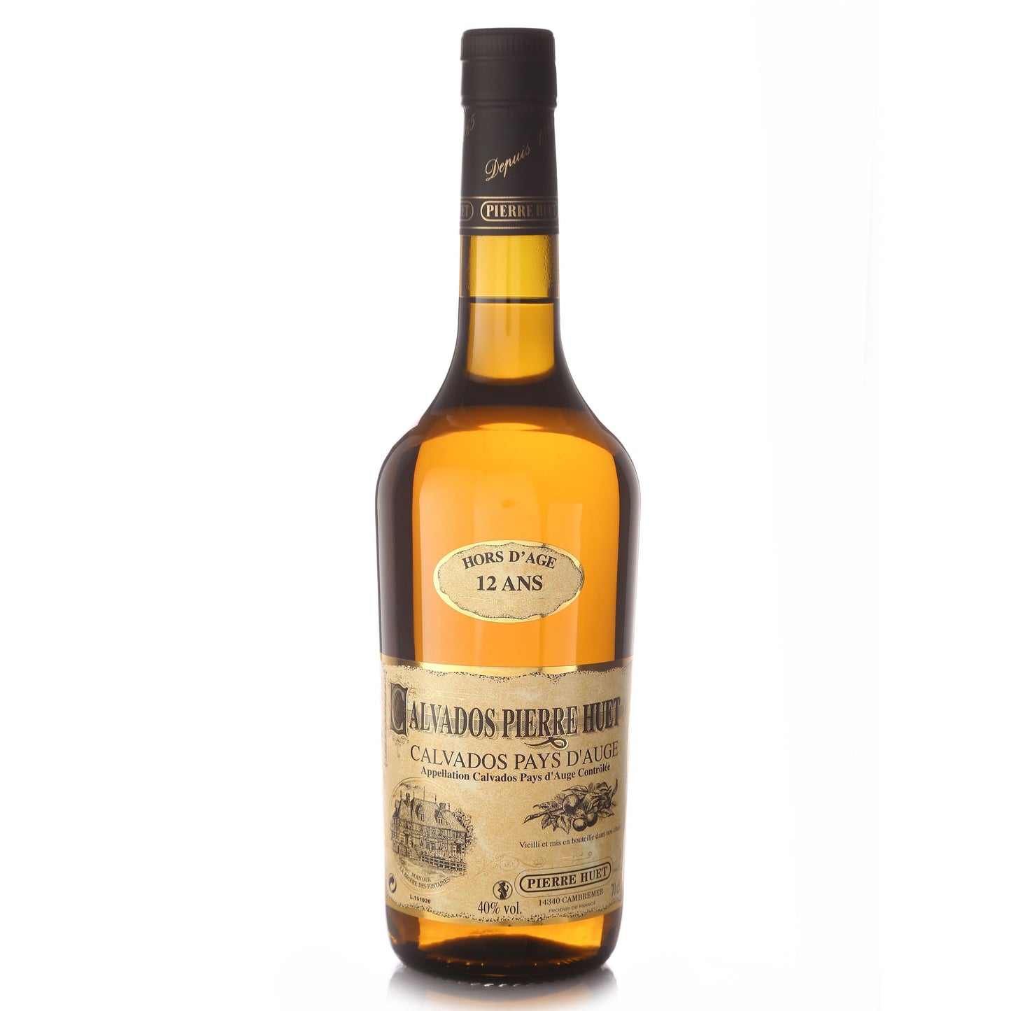 Pierre Huet Calvados Hors d'Age 12 years 40% 700ML - Mind Spirits & Co.