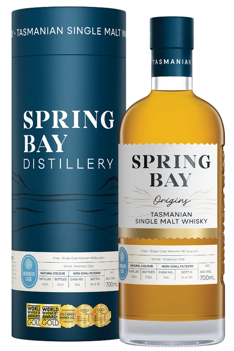 Spring Bay Tasmanian Single Malt Whisky Bourbon 50% 700ML