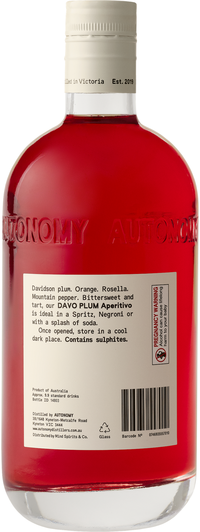 Autonomy Davo Plum Aperitivo 18% 700ML