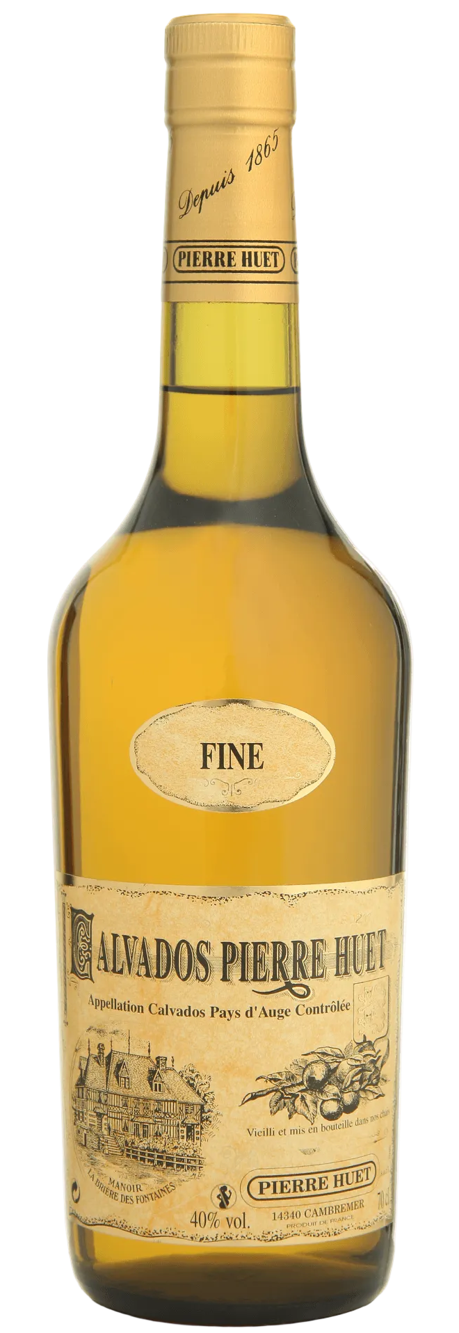 Pierre Huet Calvados Fine 2 years 40% 700ML - Mind Spirits & Co.