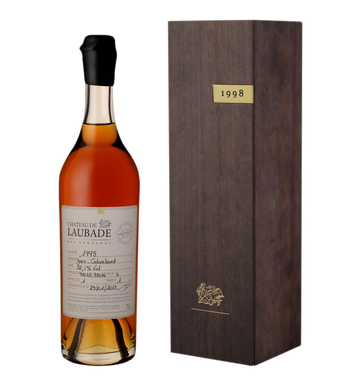 Chateau de Laubade Vintage 1998 Cask Strength Bas Armagnac 52.1% 700ML - Mind Spirits & Co.