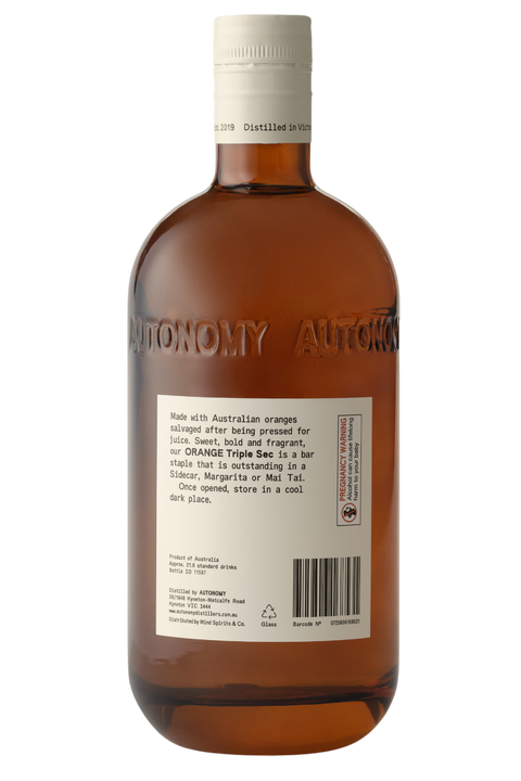 Autonomy Orange Triple Sec Liqueur 38% 700ML
